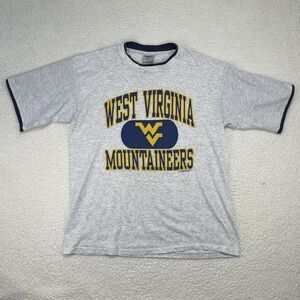 Vintage 1990 West Virginia Mountaineers Double Layer T-Shirt Single Stitch USA